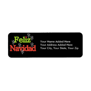 Etiquetas del remite de Feliz Navidad