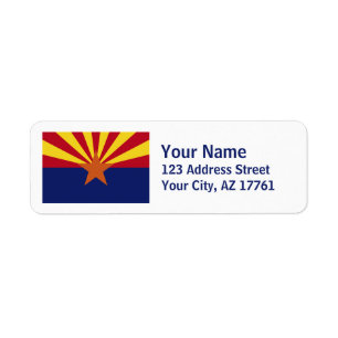 Etiquetas del remite de la bandera de Arizona