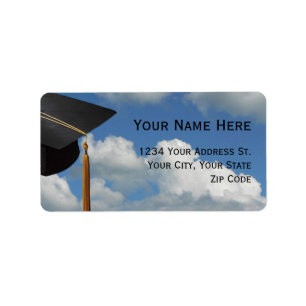 Etiquetas del remite de la graduación del cielo