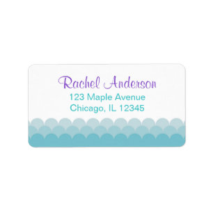 etiquetas del remite de la sirena, olas oceánicas