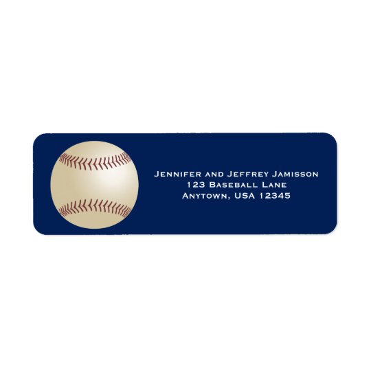 Etiquetas del remite del béisbol en azul marino