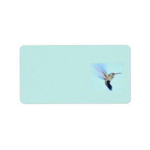 etiquetas del remite del colibrí