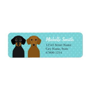 Etiquetas del remite del Dachshund