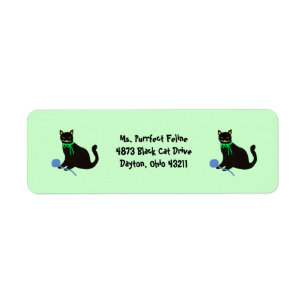 Etiquetas del remite del gato negro