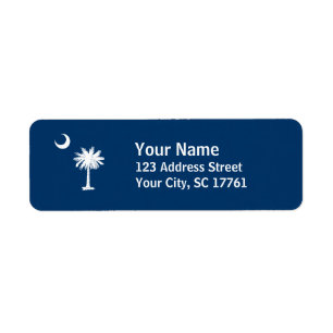 Etiquetas del remite del Palmetto de Carolina del
