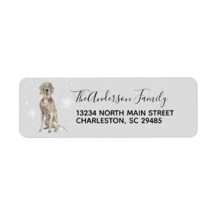 Etiquetas del remite del perro de Weimaraner