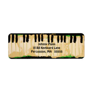 Etiquetas del remite del piano