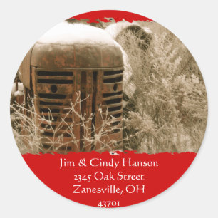 Etiquetas del remite del tractor