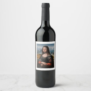 Etiquetas del vino o del champán de Mona Lisa