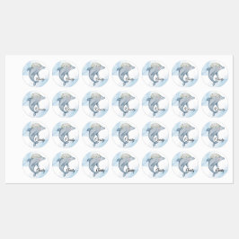 Etiquetas Delfines acuáticos personalizados