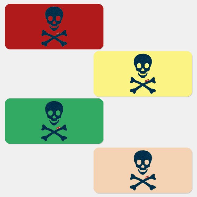 Etiquetas Denim Skull (Grupo)