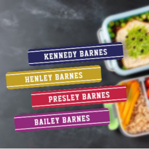 Etiquetas Deportivo De Berry De Plum Mustard De La Marina De