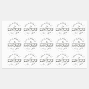 Etiquetas "Desde la cocina de" dibujo de un libro de cocina 