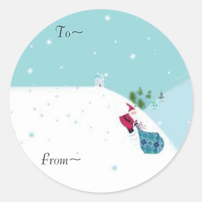 Etiquetas deslizantes de Santa (Anverso)