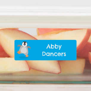 Etiquetas Dibujo animado personalizado de polluelo de pingüi