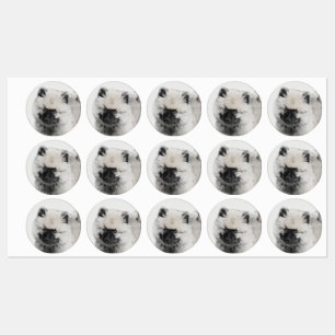 Etiquetas Dibujo de cachorros de Keeshond - Arte de perros o