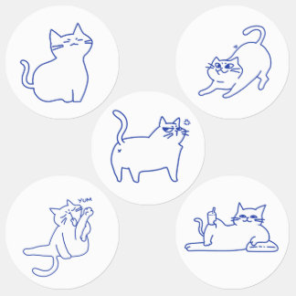 Etiquetas Dibujo de personaje de gato blanco lindo y diverti