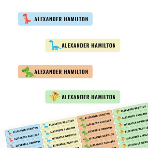 Etiquetas Dinosaurios Niños Personalizados Nombrar Escuela I