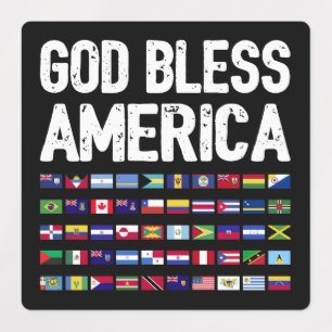 Etiquetas Dios Bendiga a América Todos los Países Orgullo La