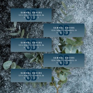 Etiquetas Dirección de sonido azul negrita negrita impermeab