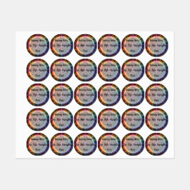 Etiquetas Diseño artístico abstracto del fuego del arcoiris