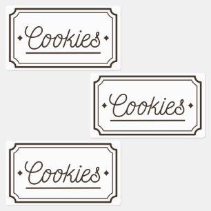 Etiquetas Diseño de emblema de panadería de galletas filigra
