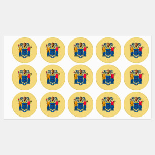 Etiquetas Diseño de la bandera del estado de Nueva Jersey