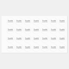 Etiquetas Diseño de monograma minimalista moderno neutral