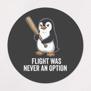 Etiquetas Diseño de pingüino ave divertida sin vuelo