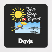 Diseño de repetición del sueño de buceo - Ropa cua