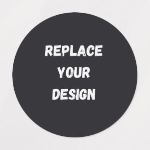 Etiquetas Diseño simple negro personalizado Agregar foto o t