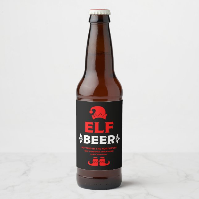 Etiquetas Divertidas de Cerveza de Navidad (Anverso)