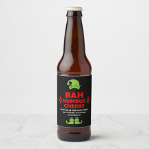 Etiquetas Divertidas de Cerveza de Navidad