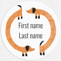Divertido Dachshund Sausage Dog Nombre