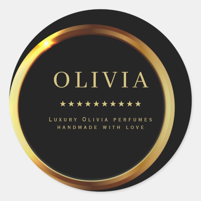 Etiquetas doradas y negras  (Anverso)