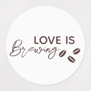 Etiquetas Ducha de Novia Tema Café 'El Amor está en Infusión