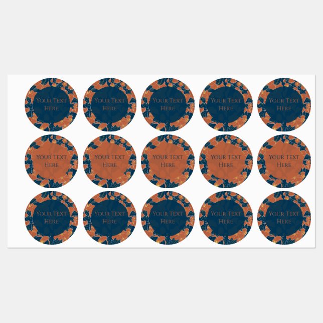 Etiquetas Dulces Naranjas de Mock (Hoja)