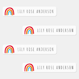 Etiquetas El arcoiris personalizado de vuelta al colegio de