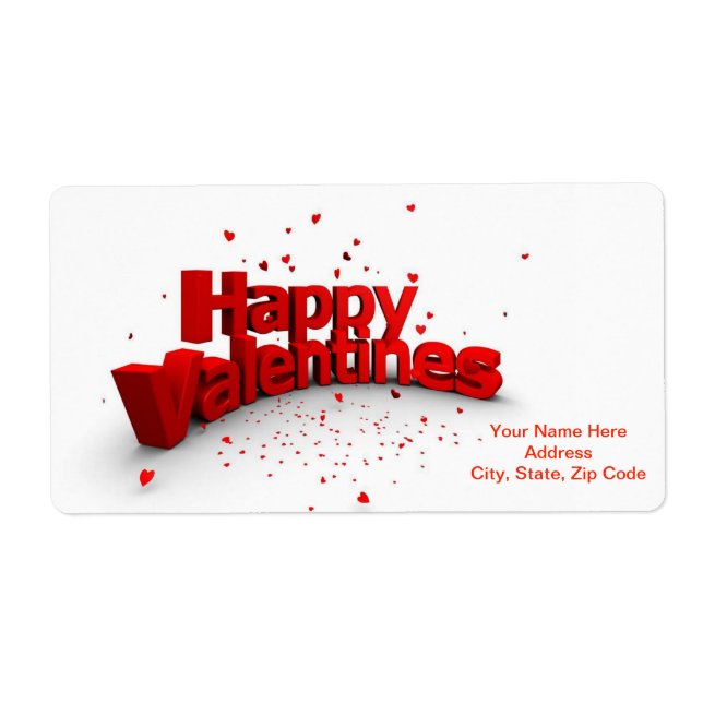 Etiquetas el día de San Valentín (Frente)