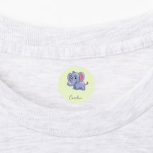 Elefante gris lindo verde