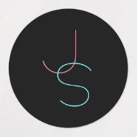 Elegante Editable Cualquier Dos Iniciales De Estil