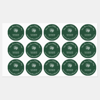 Etiquetas Elegante logotipo de la tienda florista verde - Ro
