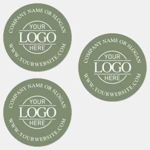 Etiquetas Elegante logotipo empresarial en verde salvia prom