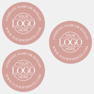 Etiquetas Elegante Logotipo Empresarial Rosa Polvoriento Pro