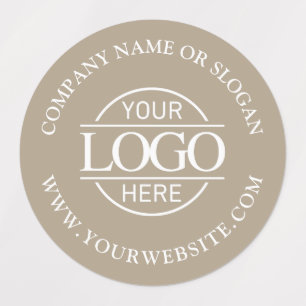 Etiquetas Elegante logotipo promocional empresarial beige Ta