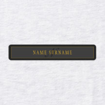 Elegante Monograma de Letra Script Negro y Dorado