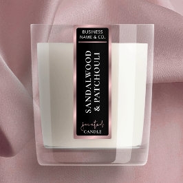 Etiquetas Elegante negro y oro Rosa delgada barra vertical d