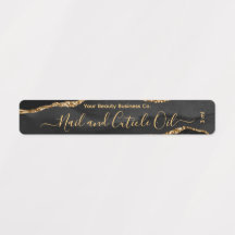 Elegante producto de belleza de mármol negro de or