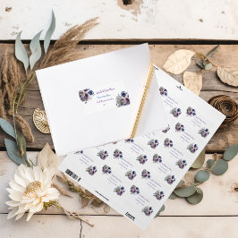 Etiquetas elegantes de dirección de correspondenci