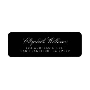 Etiquetas elegantes de dirección de retorno simple